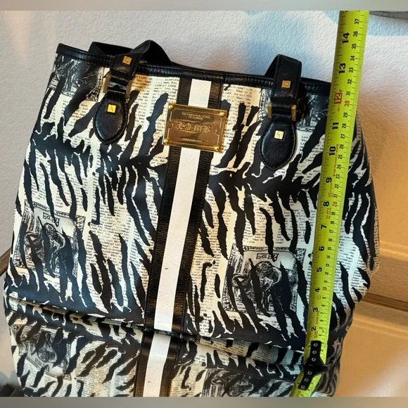 L.A.M.B. Monochrome Zebra Print Tote - Picture 7 of 9